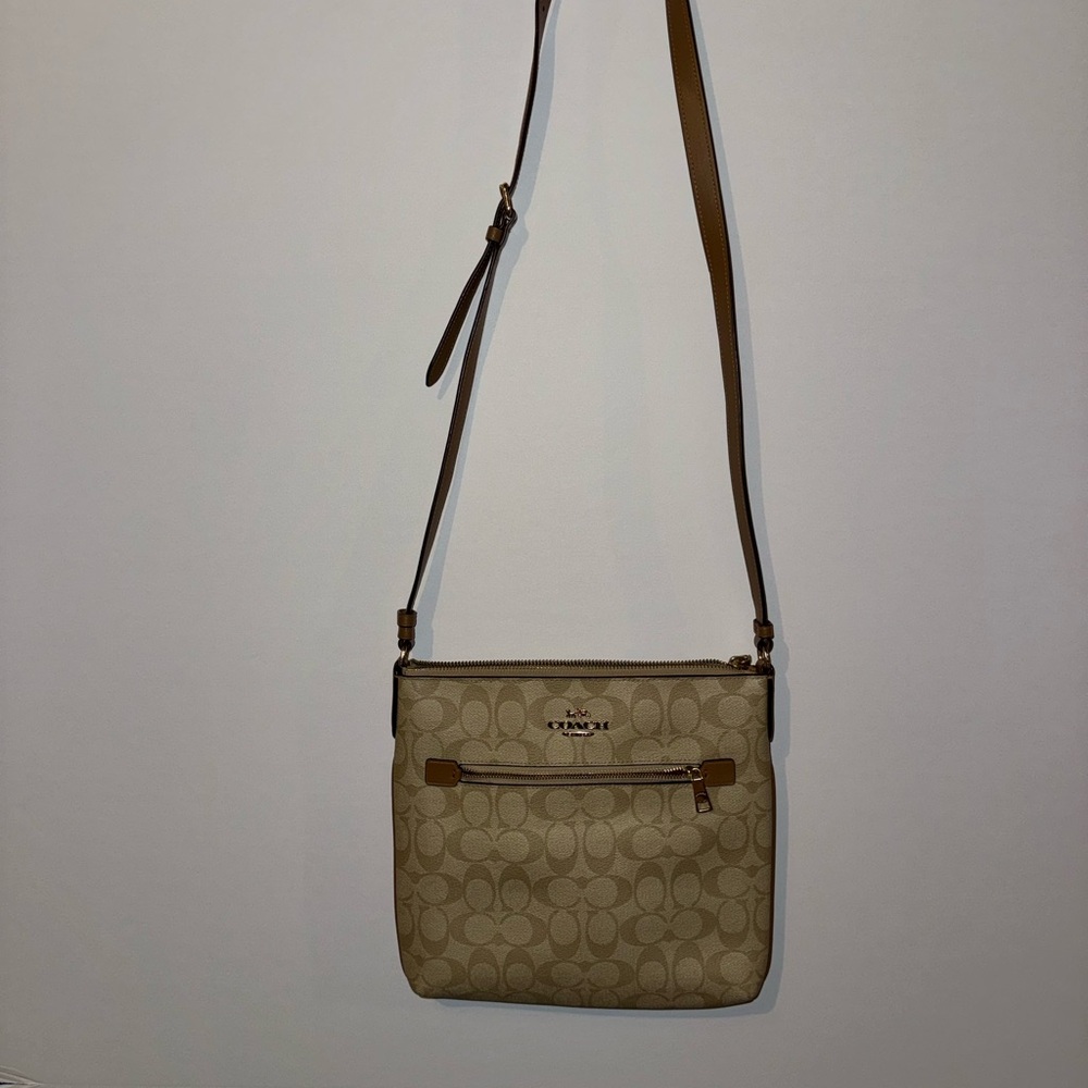 Coach Beige Signature Crossbody Bag
